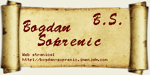Bogdan Soprenić vizit kartica